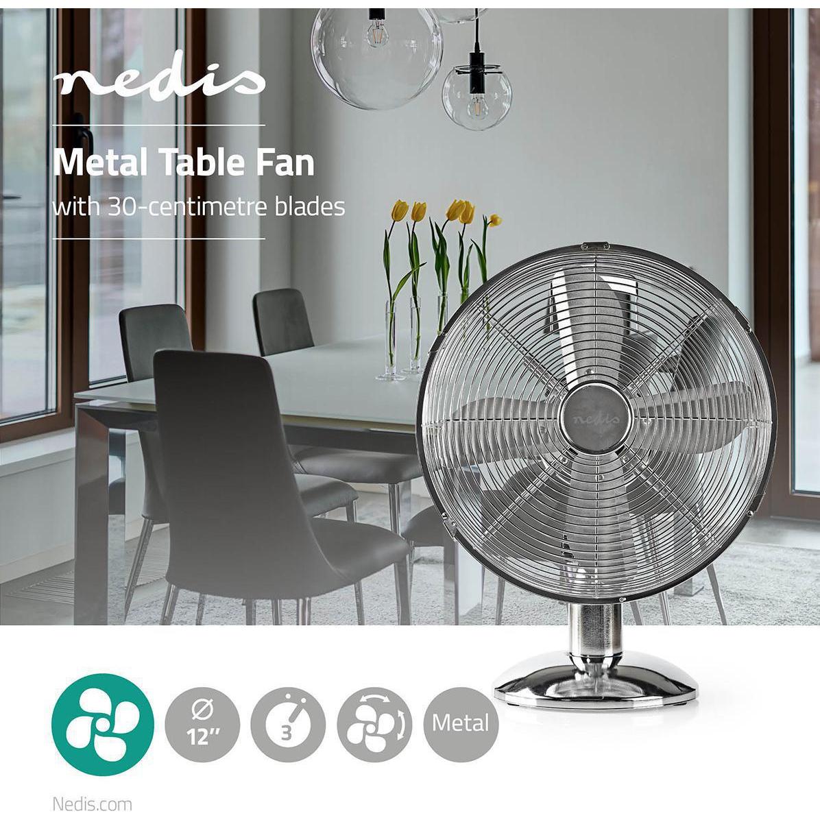 Thumbnail - Nedis Tischventilator FNTB20ECR30, Ventilator, Silber