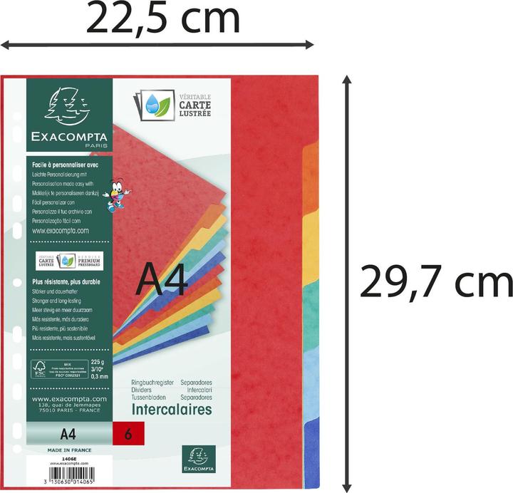 Produktbild Exacompta Blanko-Register - Karton