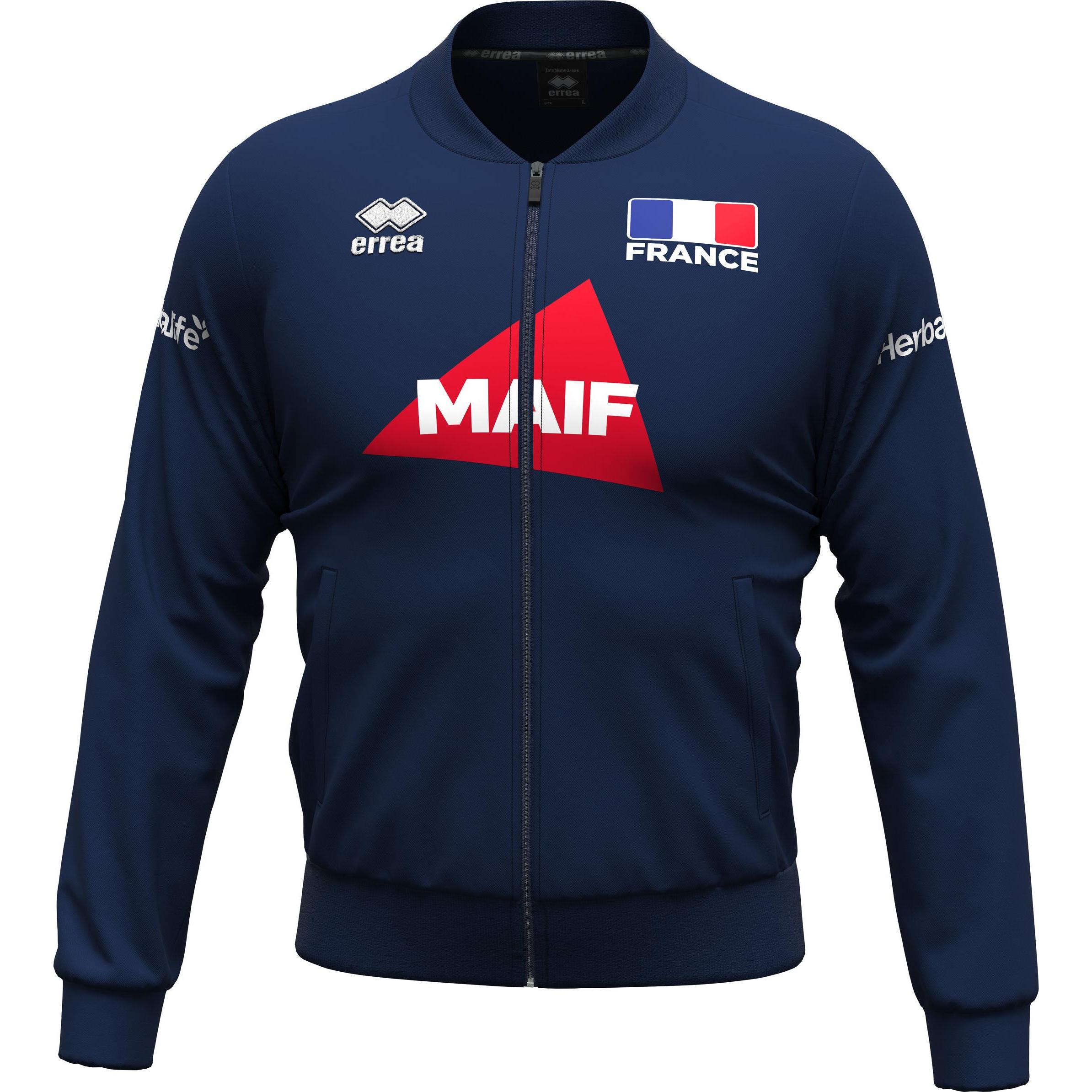 Errea, Herren, Jacke, trainingjacke france marku 3.0 maif 2024/25 (S), Blau, S