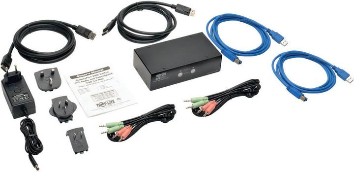 Produktbild Eaton 2-Port DisplayPort KVM Switch with Audio Cables and USB 3.0 SuperSpeed Hub
