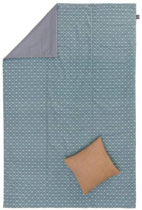 Immagine prodotto Urbanara Picknickdecke Mallur 130 x 190 cm - Taubenblau / Naturweiss