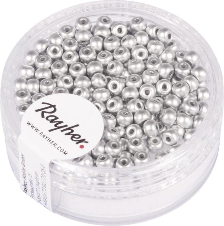 Image du produit Rayher Perles de rocaille, 3mm ø, argent, 200 pièces