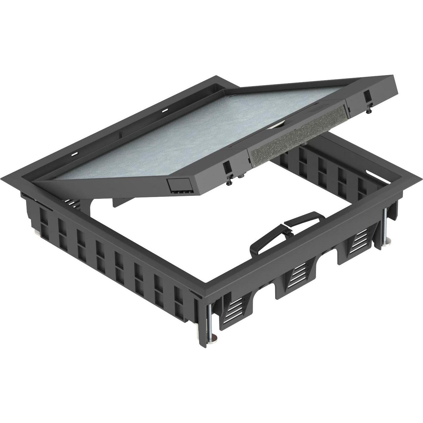 OBO Bettermann obo-bettermann Set portamecanismo Geräteeinsatz – 3bu9011 PC/ABS schwarz graphit (0.26 m), Netzwerkkabel