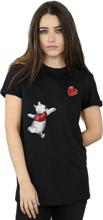 Immagine prodotto Winnie the Pooh Maglietta Boyfriend da donna/donna in cotone con palloncini (M)