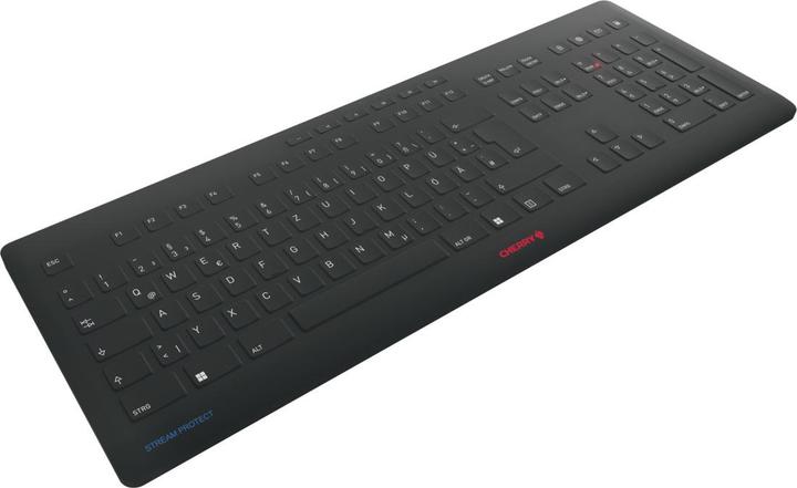 Actual product image CHERRY TAS STREAM PROTECT KEYBOARD Wireless DE-Layout bw (DE, Cable)