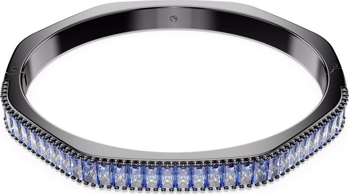 Produktbild Swarovski Matrix Armreif Baguette Schliff Blau Rutheniert (17 cm, Swarovski Metall)