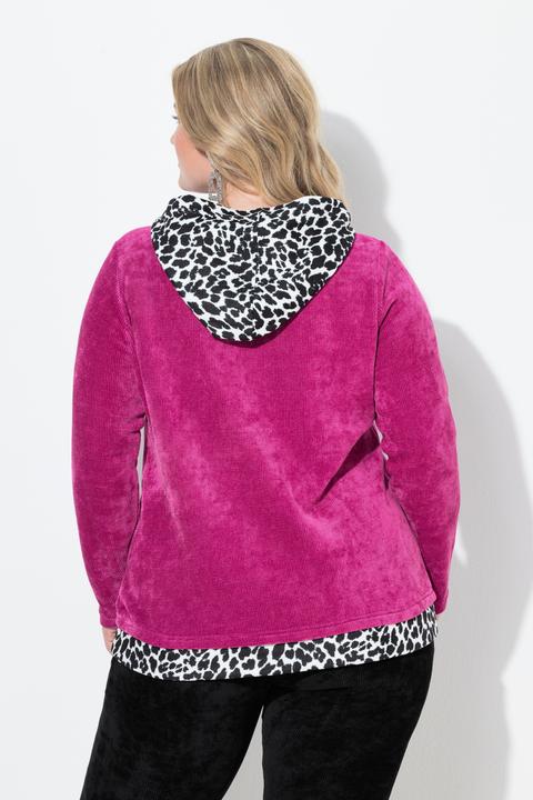 Image du produit Miamoda Sweat-shirt à capuche, molleton bouclé et détails léopard (60)