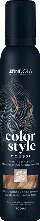 Image du produit Indola Mousse Color Style Beige Blond 200 ml (200 ml, Mousse coiffante)