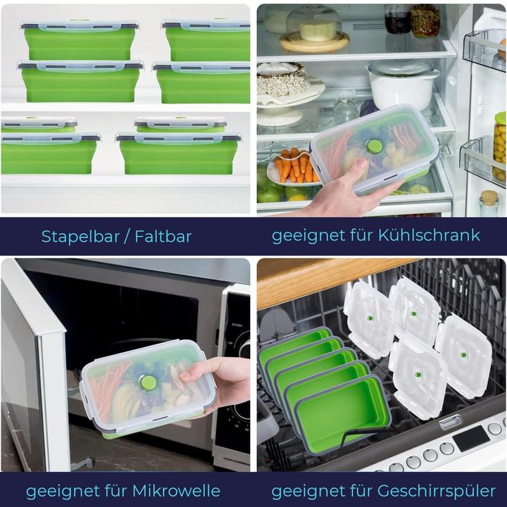 Actual product image König Design Freezer tins Food storage containers Food storage tins Lid Foldable (0.50 l)