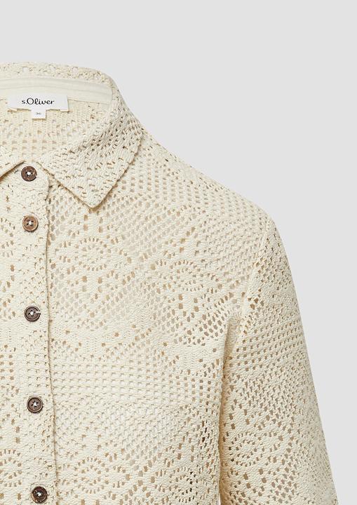 Actual product image S.Oliver T-Shirt Leicht transparentes Shirt aus Häkelspitze (40)