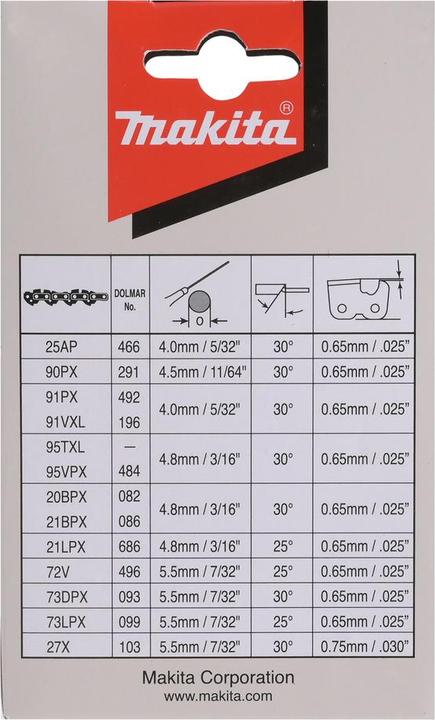 Actual product image Makita 191H13-1 Saw chain 45cm 1.3mm 3/8 HM (Chainsaw, Saw chain)