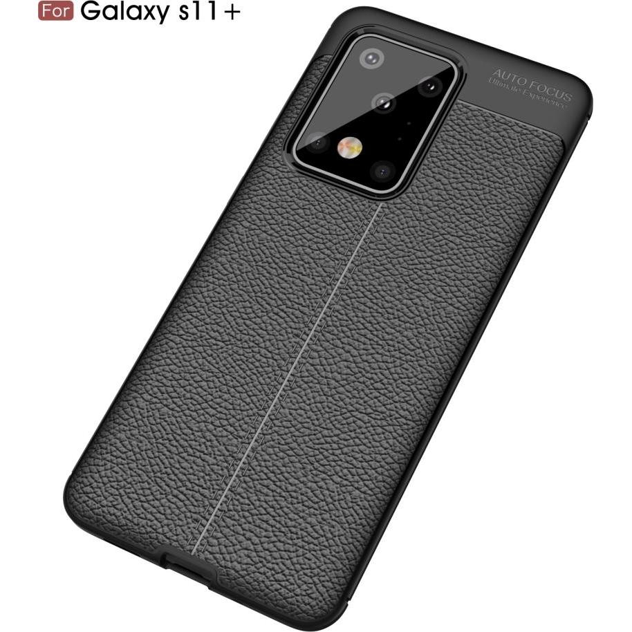 Thumbnail - Screenguard Samsung Galaxy S20 Ultra Hülle Leather Design TPU Cover (Samsung Galaxy S20 Ultra), Smartphone Hülle, Schwar...