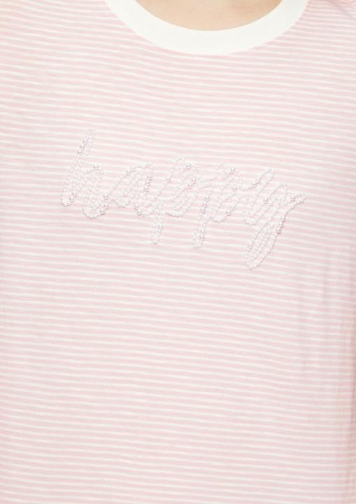 Actual product image S.Oliver T-Shirt Streifenshirt mit Schmuckperlen (40)