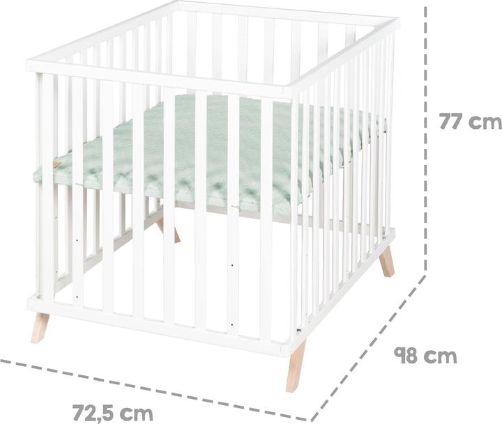 Immagine prodotto Roba Box con piedini in legno Lil Planet White 75 x 100 cm (75 cm, 100 cm, Legno misto, Faggio)