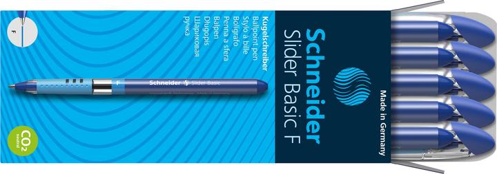 Immagine prodotto Schneider Biros Slider Basic 0,35 mm blu a prova di documento Colore del cilindro: trasparente (Blu, 1 x)