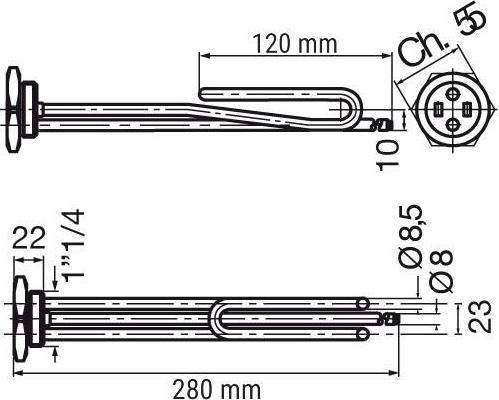 Produktbild Gnali_bocia HEATING ELEMENT 416, 2 KW