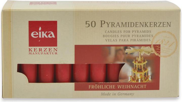 Produktbild Riffelmacher Pyramidenkerzen 50 Stück, Rot (50 Stk.)