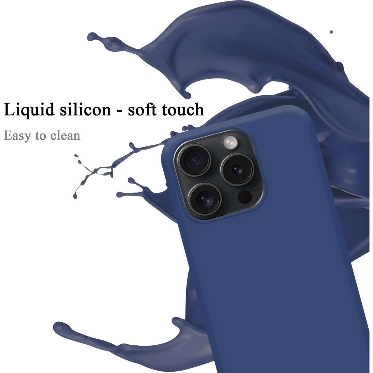 Thumbnail - Cadorabo Hülle für Apple iPhone 15 PRO MAX TPU im Liquid Case Design (Apple iPhone 15 Pro Max), Smartphone Hülle, Blau