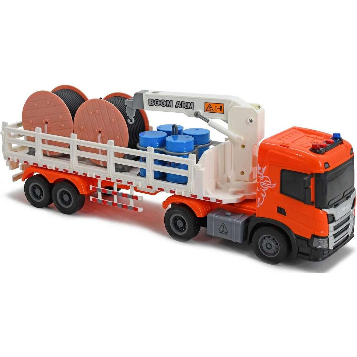 Toymax SCANIA lastbil m/kran tilbehr lys & lyd 41x9,5x15