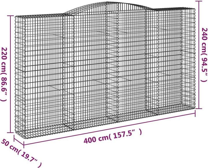 Produktbild vidaXL Gabionenkorb