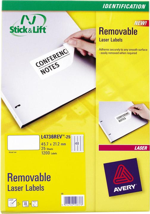 Actual product image Avery Universal labels