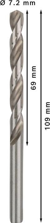 Immagine prodotto Bosch Professional Zubehör Punta PRO Metal HSS-G, 7,2 x 69 x 109 mm (7,2 mm)