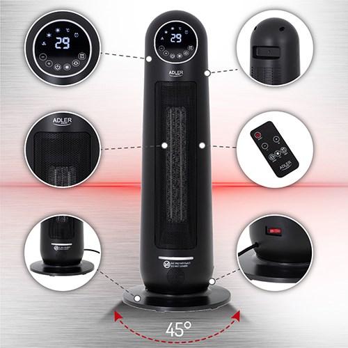 Actual product image Adler AD 7731 Electric Space Heater Indoor Electric Space Fan Heater (2200 W)