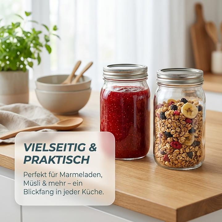 Actual product image Relaxdays 8-piece jam jar set (8 pcs., 0.50 l)