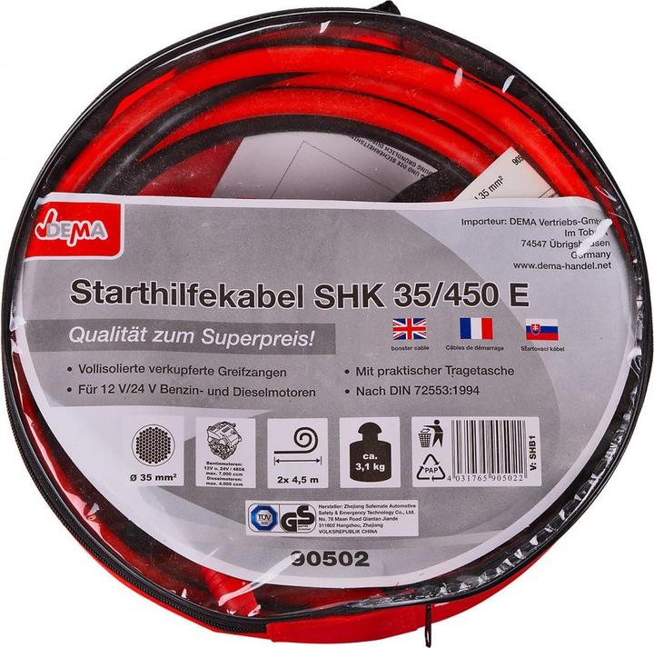 Produktbild Dema Starthilfekabel 35mm²/4,5m (480 A)