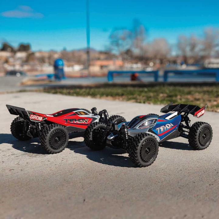 Actual product image Arrma Buggy Typhon Grom Mega 380 Blue, RTR, 1:18 (RTR Ready-to-Run)