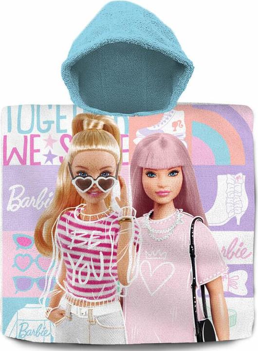 Actual product image Kids Euroswan Barbie - Badeponcho - rosa/türkis - ca. 60 x 120 cm