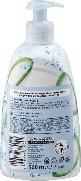 Produktbild dm Balea Sensitive mit Aloe-Vera (Flüssigseife, 500 ml)