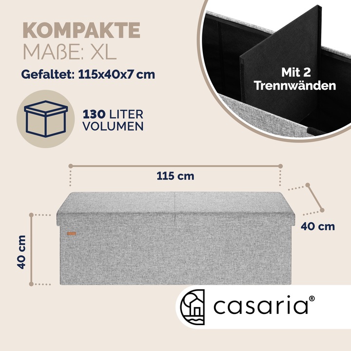 Produktbild Casaria Sitztruhe (115 cm)