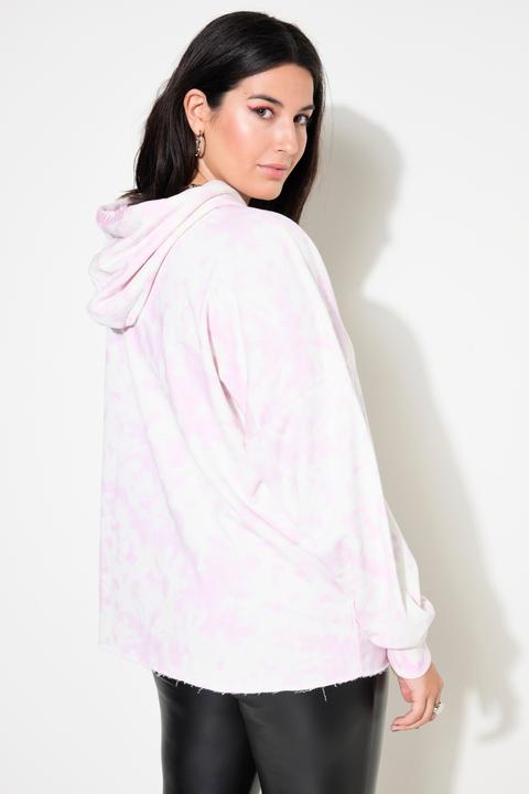 Immagine prodotto Studio Untold Maglia dal taglio squadrato con cappuccio, batik e orlo non rifinito (42, 44)