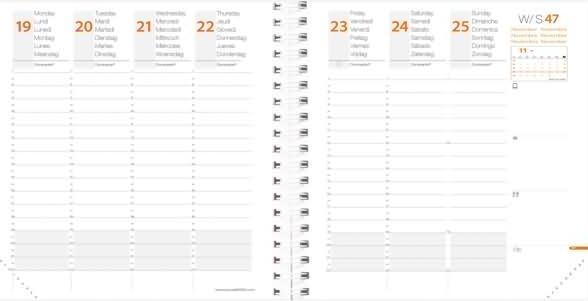 Produktbild Quo Vadis Time&Life Medium MS Inhalt 22 QV540122 Inhalt, 1W/2S,16X16cm (10 x 15 cm, 1 Woche / 2 Seiten)