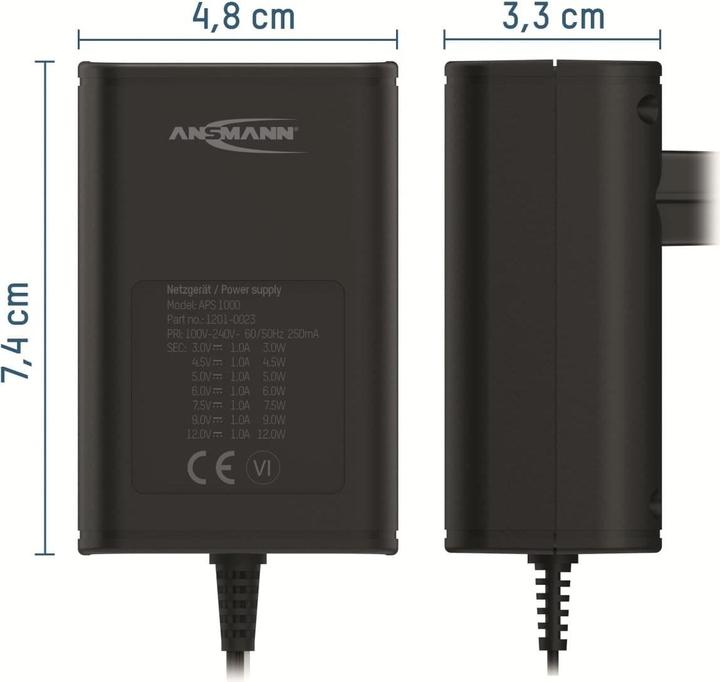 Productafbeelding Ansmann APS 1000 NIEUW max. 12 W
