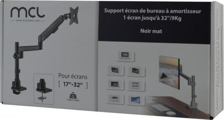 Image du produit MCL Support Desk Screen With Shock Absorber - 1 Screen Up To (32", 9 kg)