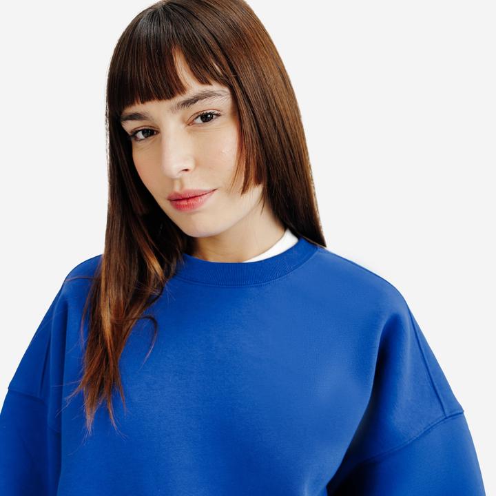 Image du produit Decathlon Sweat col rond femme, bleu (L)