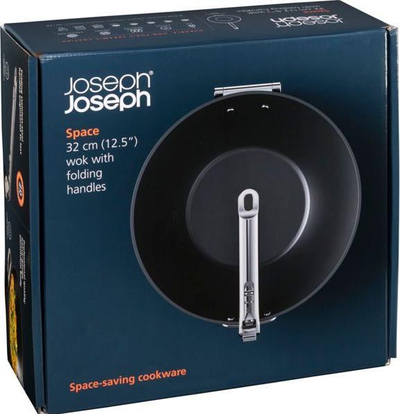 Image du produit Joseph Joseph Space Wok poignée rabattable D32cm (Aluminium, 32 x 14.70 cm)