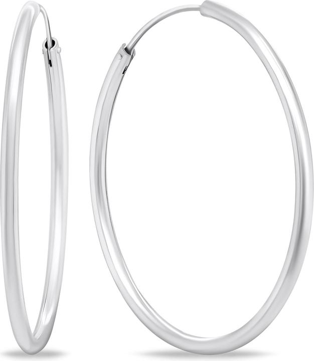 Produktbild Brilio Silver - Timeless silver hoop earrings EA69 - Diameter: 4.5 cm