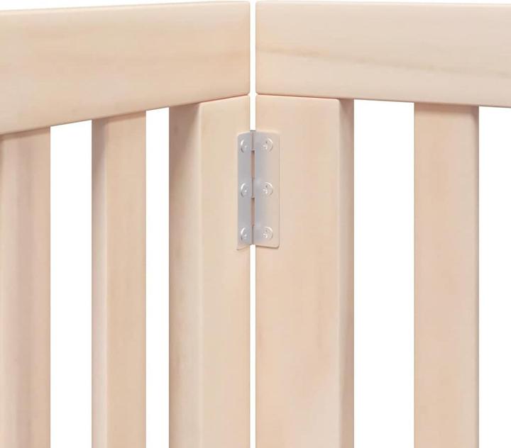 Produktbild vidaXL Hundetor mit Tür Faltbar Absperrgitter Hunde Schutzgitter 6-tlg. Holz (6 cm)