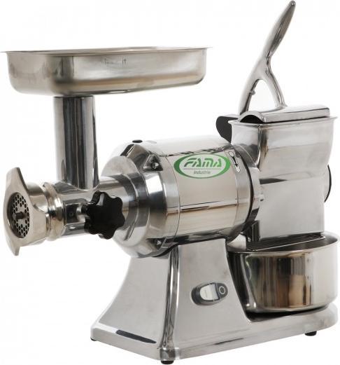 Produktbild Fama TG12 Elektrischer Fleischwolfmit integrierter Hartkäsereibe GusseisenSchneideeinheit d