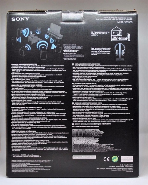 Immagine prodotto Sony MDR-DS6500 7.1, cuffie HiFi (20 h, Senza fili)