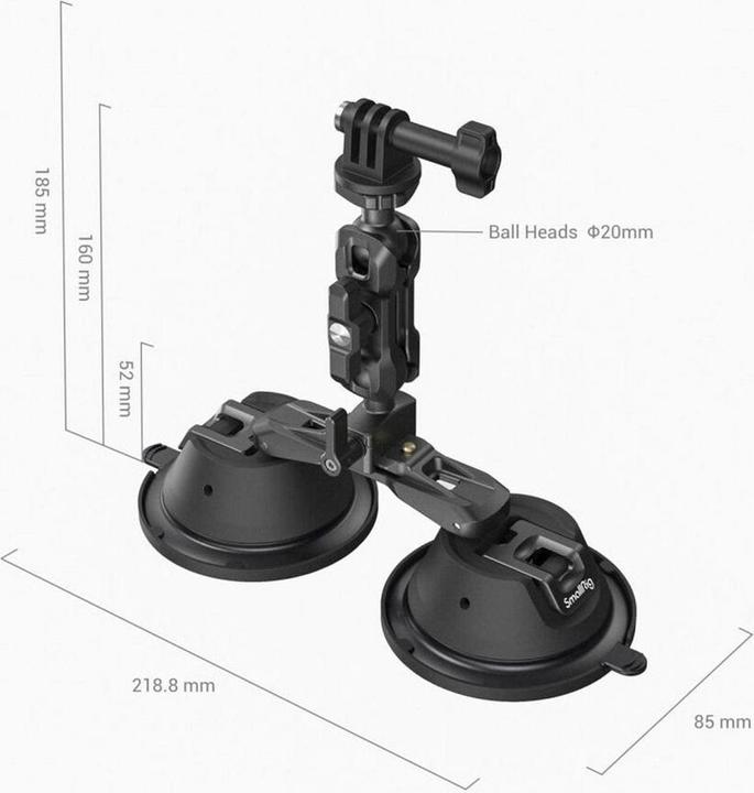 Produktbild SmallRig Halterung Port. Dual Suction Cam Mount SC-2K (Diverses Video Zubehör)