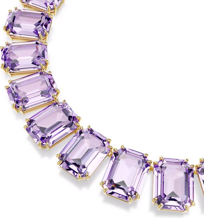 Produktbild Swarovski Millenia Tennis Halskette Übergrosse Kristalle Oktagon Schliff Violett Goldlegierungsschicht (Swarovski Metall)