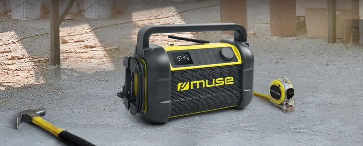 Image du produit Muse M-928 BTY Enceinte radio pour site d'emploi, noir/jaune (FM, NFC, Bluetooth)