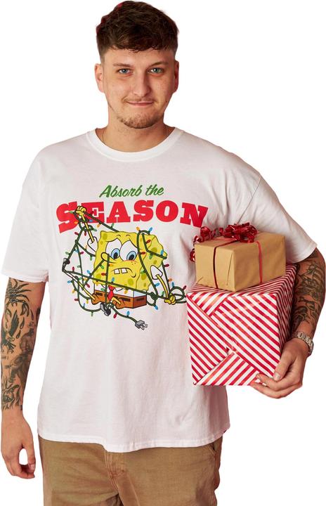 Produktbild Spongebob Squarepants Absorb The Season TShirt weihnachtliches Design (XXL)
