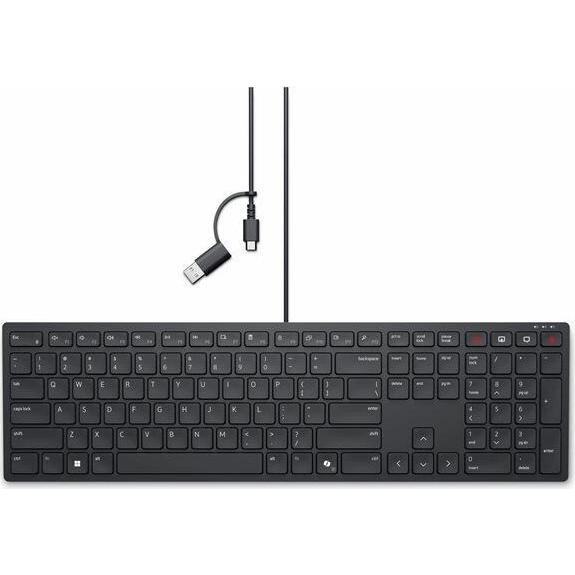 Dell Tastiera di collaborazione cablata - KB525C - Inglese (QWERTY) (Italiano, Cablato), Tastiera, Nero