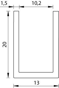 Produktbild Pauli+Sohn U-Profile 8841 (1 Stk.)