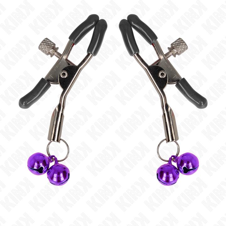 Actual product image Pipedream Double Bell Nipple Clamp Purple 6 Cm